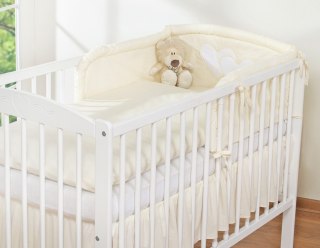 Bawełniana pościel dla dzieci 2 części poszewki na poduszkę 40x60 i na kołderkę 12x90 cm - kremowa