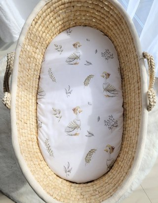 Prześcieradło bawełniane do wózka gondoli kosza Mojżesza Boho 75x35 cm - Gąski
