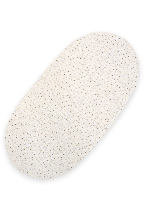 Prześcieradło bawełniane do wózka gondoli kosza Mojżesza Boho 75x35 cm - Mini gwiazdki złote