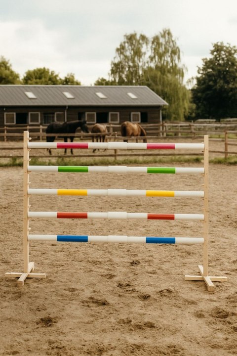 Przeszkoda skokowa do Hobby Horse 160cm, h-120 cm, belka czarna