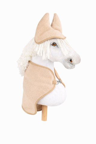 Zestaw dla Hobby Horse A3: polarowa derka + nauszniki - beżowy