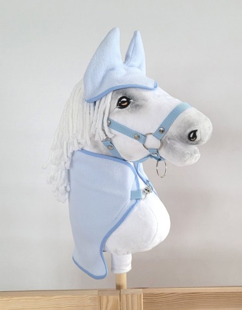 Zestaw dla Hobby Horse uniwersalny A4 i A5: polarowa derka + nauszniki - jasny niebieski