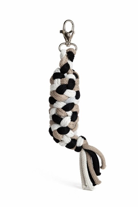 Uwiąz dla konia Hobby Horse pleciony ze sznurka - szary/ mocca/ czarny