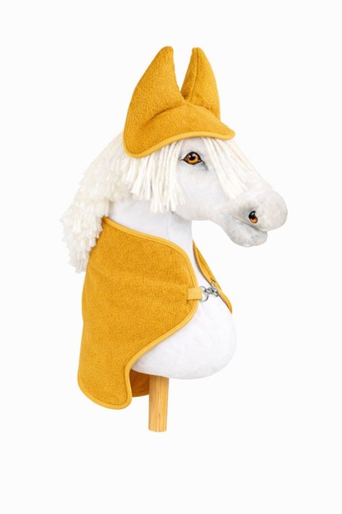 Zestaw dla Hobby Horse uniwersalny A4 i A5: polarowa derka + nauszniki - musztardowy