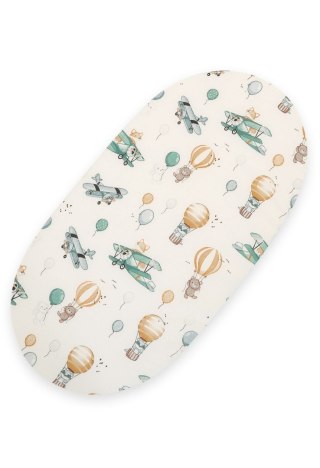 Prześcieradło bawełniane do wózka gondoli kosza Mojżesza Boho 75x35 cm - Sky adventure