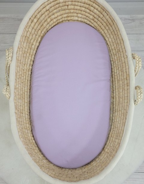Prześcieradło bawełniane do wózka gondoli kosza Mojżesza Boho 75x35 cm - fioletowe