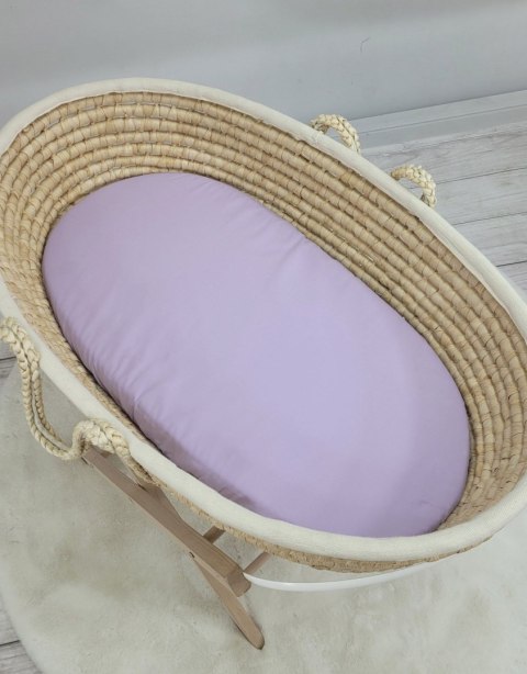 Prześcieradło bawełniane do wózka gondoli kosza Mojżesza Boho 75x35 cm - fioletowe
