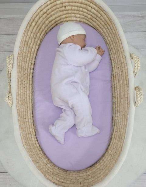 Prześcieradło bawełniane do wózka gondoli kosza Mojżesza Boho 75x35 cm - fioletowe
