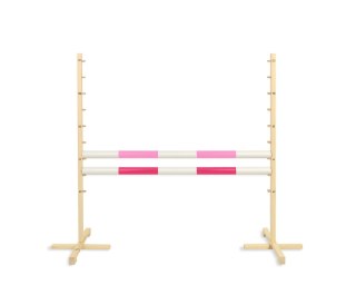 Przeszkoda skokowa do Hobby Horse 120cm, dwie belki - jasny róż i ciemny róż