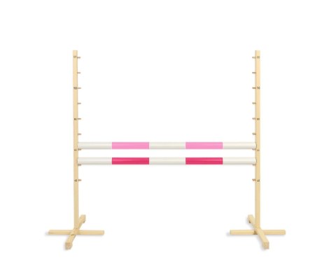 Przeszkoda skokowa do Hobby Horse 120cm, dwie belki - jasny róż i ciemny róż