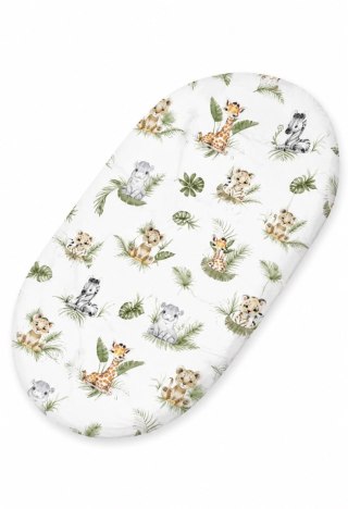 Prześcieradło bawełniane do wózka gondoli kosza Mojżesza Boho 75x35 cm - Little Safari
