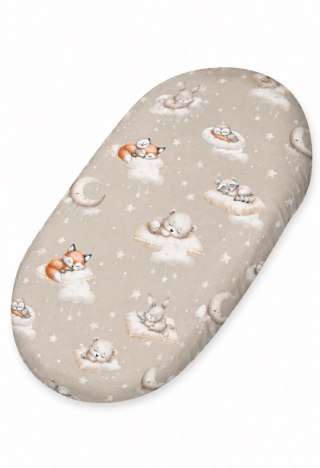 Prześcieradło bawełniane do wózka gondoli kosza Mojżesza Boho 75x35 cm - Twinkle Woodland