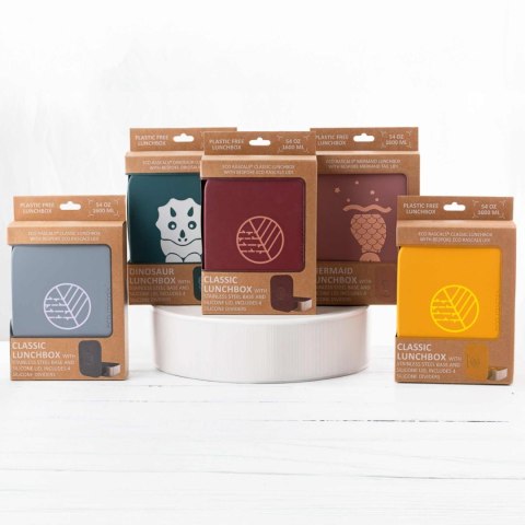 ECORASCALS Klasyczny Lunch Box Bento bordowy
