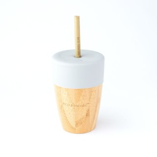 ECORASCALS Kubek bambusowy o poj 240 ml szary
