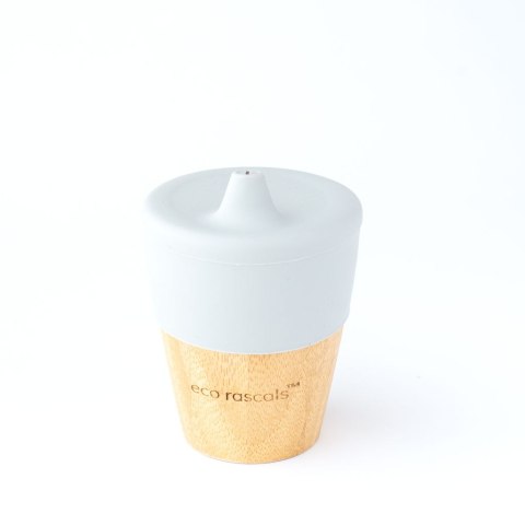ECORASCALS Kubek bambusowy o pojemności 190 ml szary
