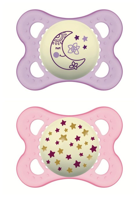 MAM BABY Smoczek uspokajający Orginal Girl Silky Night 2-6 m 2 szt