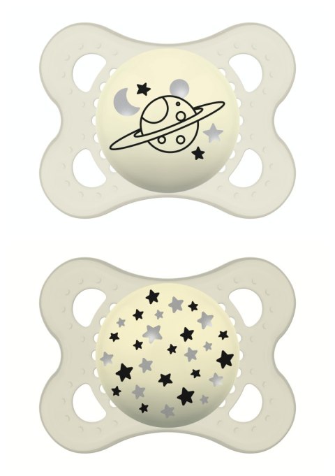 MAM BABY Smoczek uspokajający Orginal Silky Night 2-6 m 2 szt