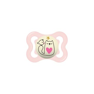 MAM BABY Smoczek uspokajający SUPRIM Silky Night 0+ róż
