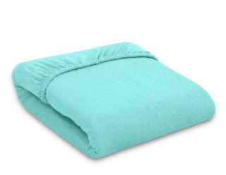 Prześcieradło frotte z gumką do łóżeczka 120x60cm - miętowe