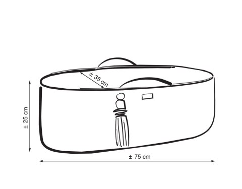 Kosz Mojżesza BOHO bawełniany Handmade z materacykiem - lawendowy