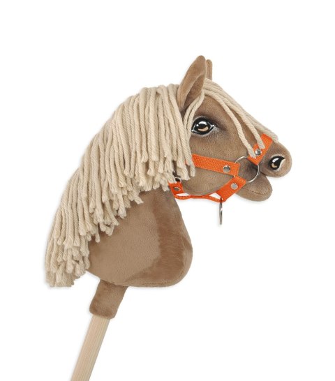 Kantar dla konia Hobby Horse uniwersalny A4 i A5 zapinany - pomarańczowy
